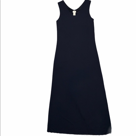 J.Jill Long Maxi Black Dress W/ Ruffle Hem Detail - Picture 1 of 7